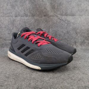 Adidas Shoes Mens 8.5 Athletic Trainers Response Boost Running Gray Black Active